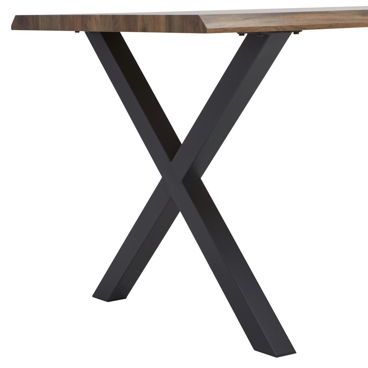 JÍDELNÍ STŮL, přírodní barvy, černá, 160/90/76 cm - černá/přírodní barvy, Moderní, kov/kompozitní dřevo (160/90/76cm) - MID.YOU