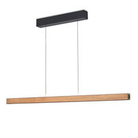 LED-HÄNGELEUCHTE Form 143/180/5,5 cm  - Eichefarben/Schwarz, Natur, Holz/Metall (143/180/5,5cm) - Grossmann
