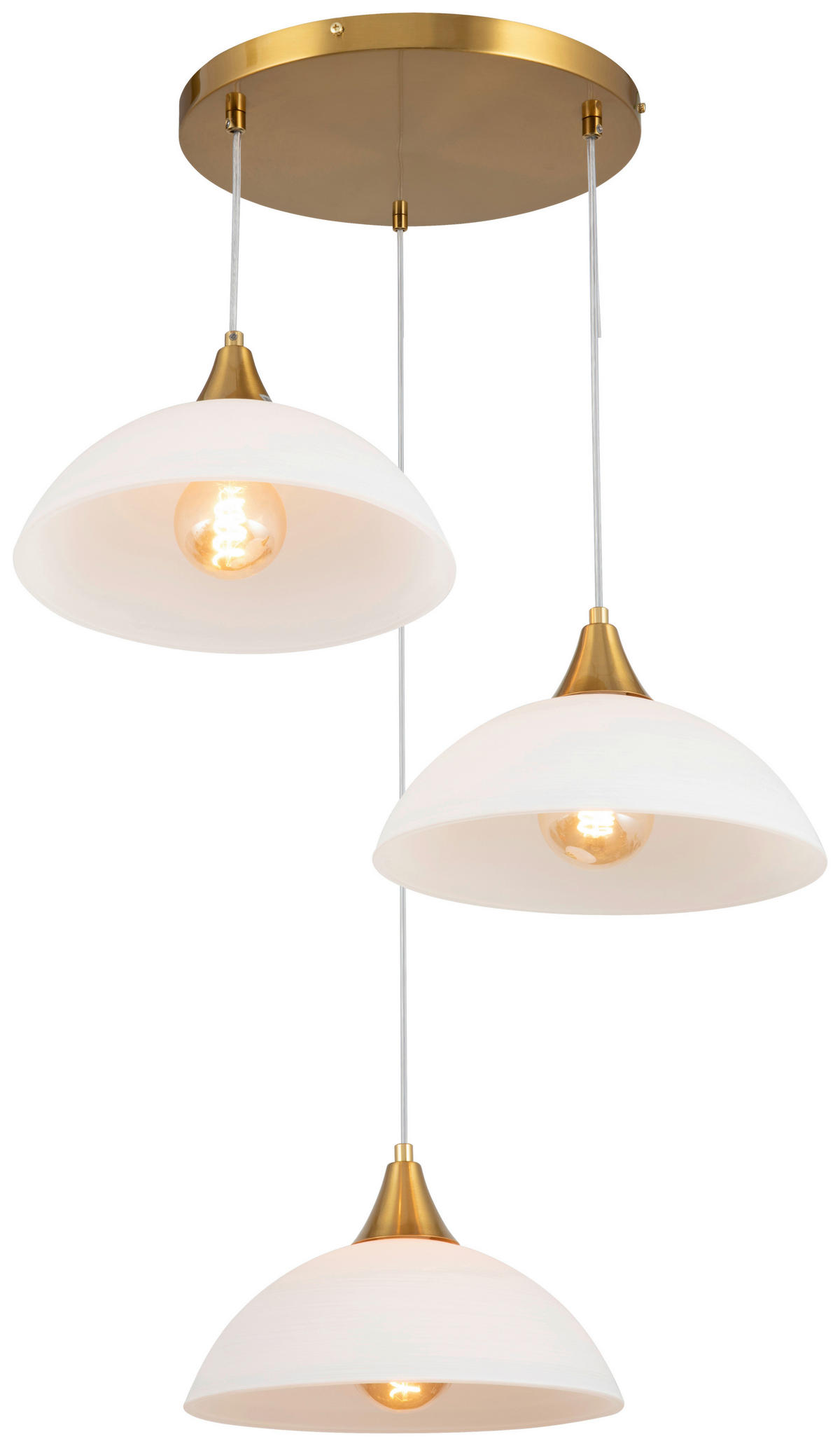 HÄNGELEUCHTE 66/150 cm  - Weiß, Trend, Glas/Metall (66/150cm) - Novel