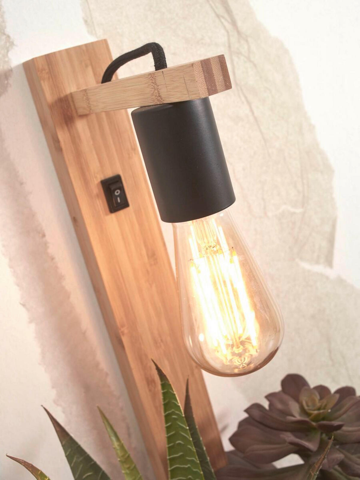 WANDLEUCHTE GOOD&MOJO  30/18/52 cm   - Naturfarben, Trend (30/18/52cm) - Good & Mojo