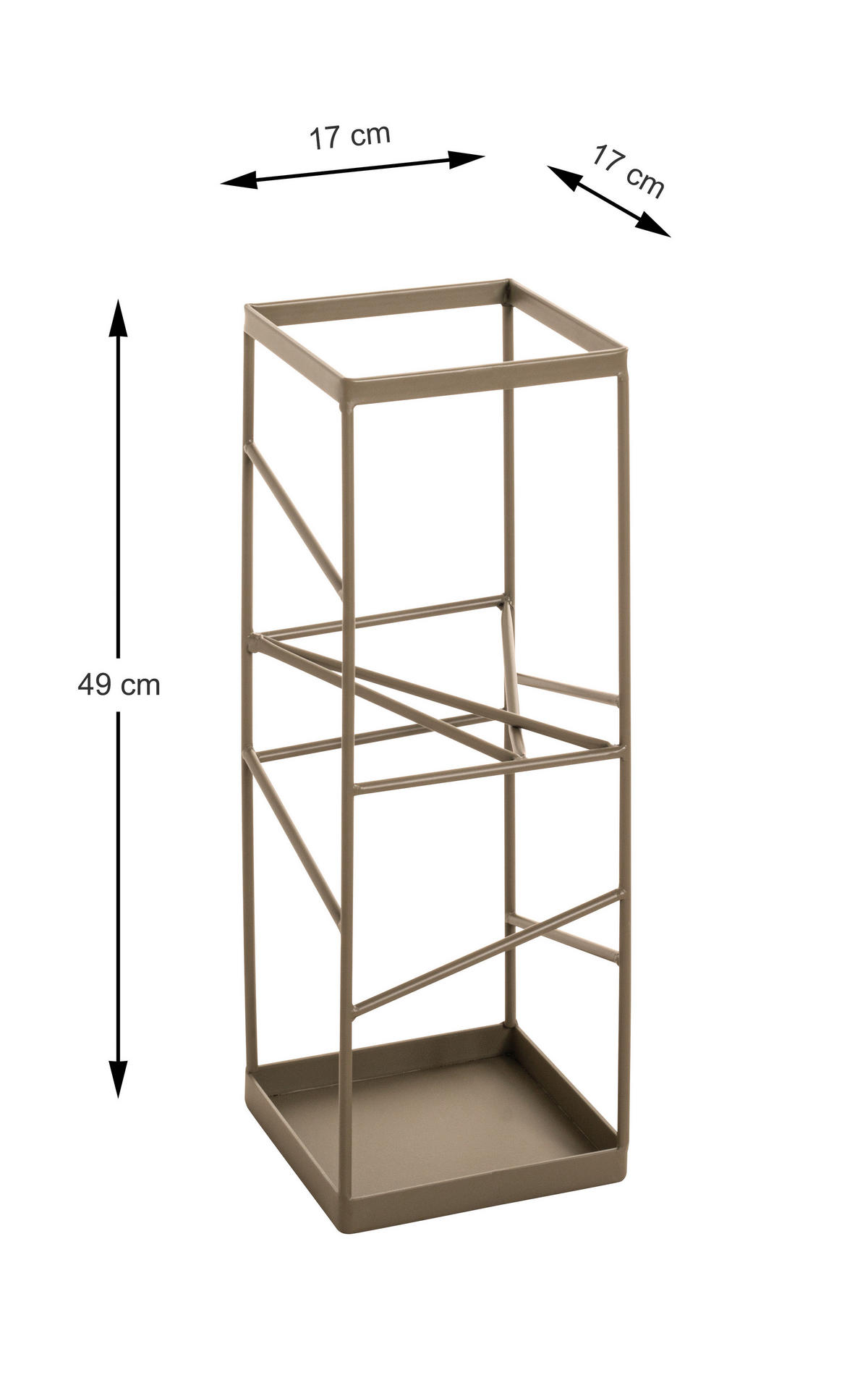 SCHIRMSTÄNDER - Grün, MODERN, Metall (17/49/17cm)