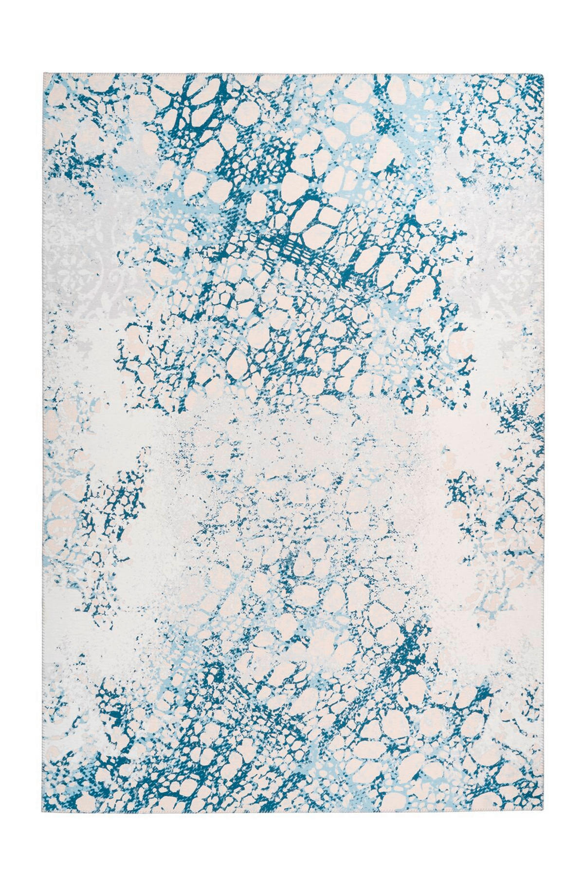 FLACHWEBETEPPICH 80/150 cm Galaxy 725 Creme / Blau Creme, Blau  - Blau/Creme, Basics, Textil (80/150cm) - Novel
