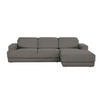 ECKSOFA Anthrazit Webstoff  - Anthrazit/Schwarz, Design, Kunststoff/Textil (204/293cm) - MID.YOU