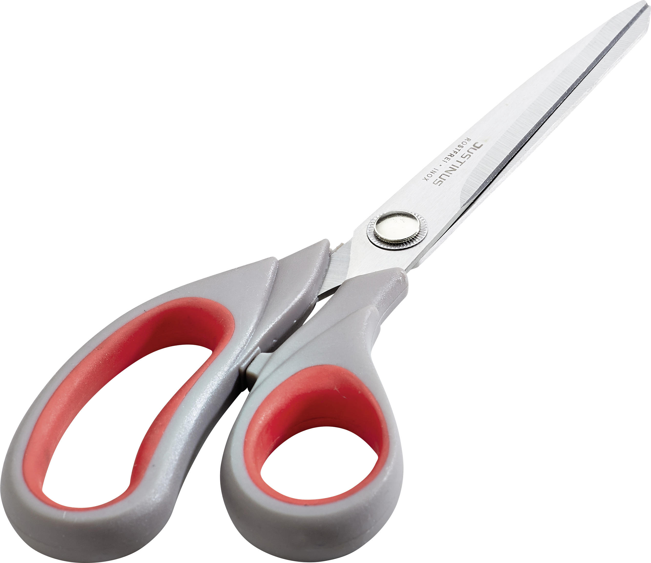 SCHERE - Rot/Grau, Basics, Kunststoff/Metall (21cm) - Justinus
