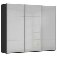 SCHWEBETÜRENSCHRANK 242/223/68 cm,  in Grau, Schwarz, 3 Tür(en)  - Alufarben/Schwarz, KONVENTIONELL, Glas/Holzwerkstoff (242/223/68cm) - Novel