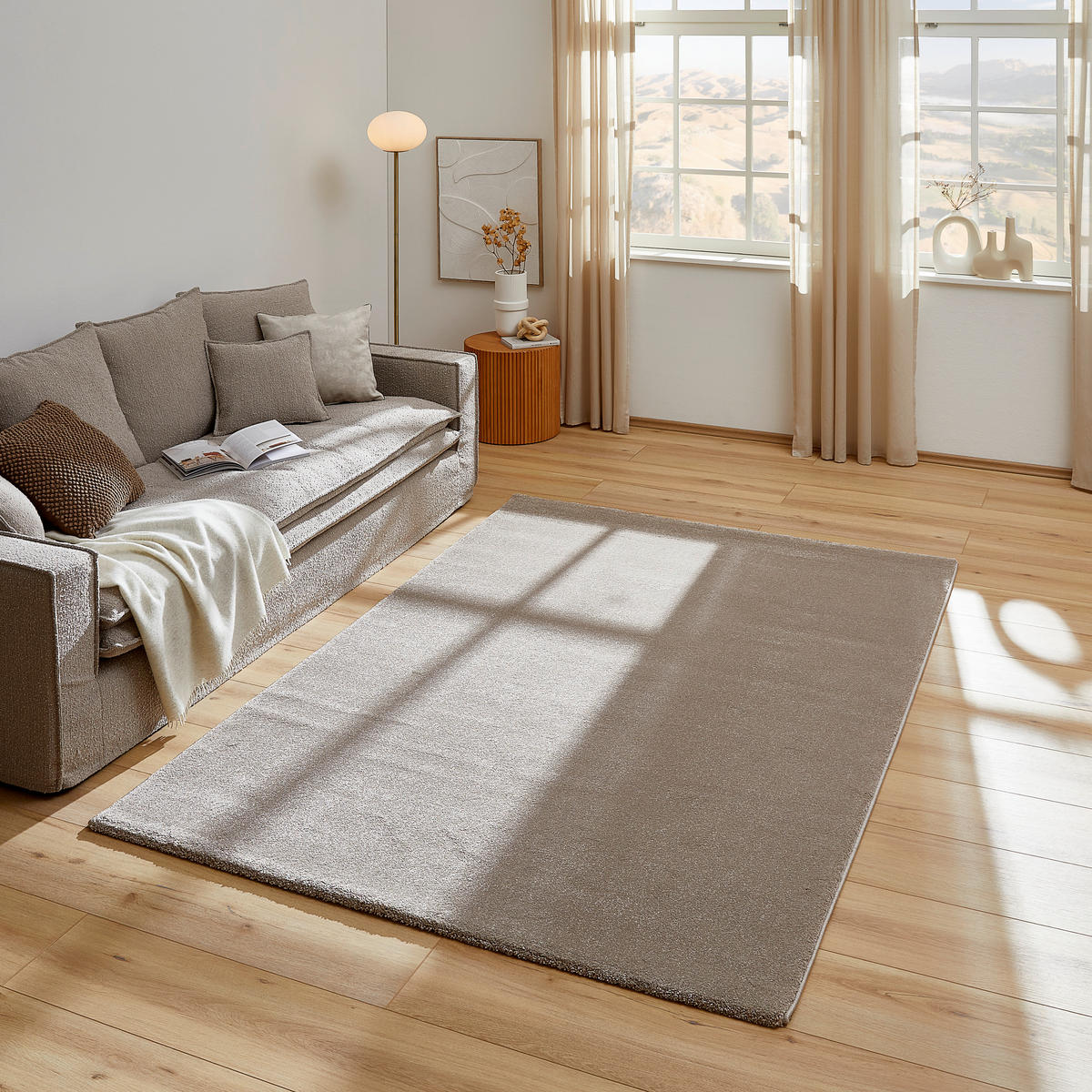 WEBTEPPICH 133/190 cm Tonga Beige rechteckig  - Beige, KONVENTIONELL, Naturmaterialien/Textil (133/190cm) - Novel