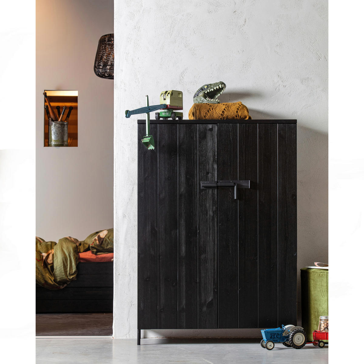 HIGHBOARD Bruut 100/140,5/41,5 cm  - Schwarz, Design, Holz/Metall (100/140,5/41,5cm) - Livetastic