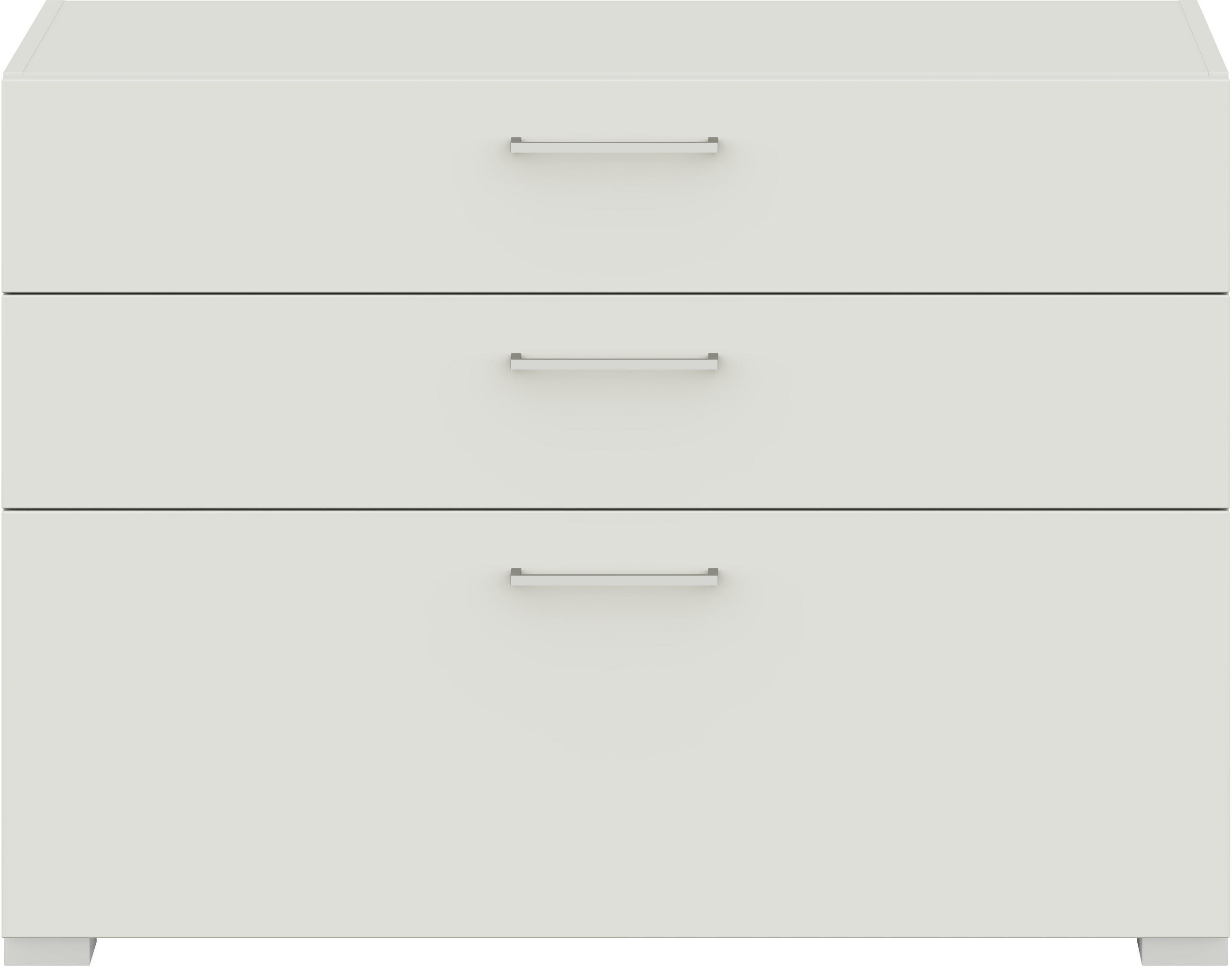 KOMMODE  in 100/72,8/41,9 cm  - Edelstahlfarben/Weiß, Design, Holzwerkstoff/Metall (100/72,8/41,9cm) - Cantus