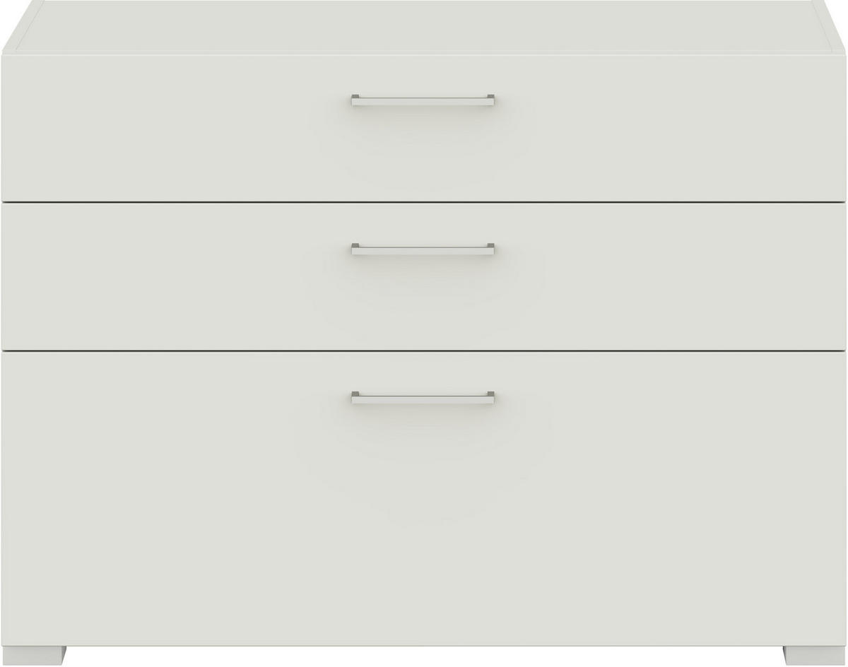KOMMODE 100/72,8/41,9 cm  in Weiss  - Weiss/Edelstahlfarben, Design, Holzwerkstoff/Metall (100/72,8/41,9cm) - Cantus
