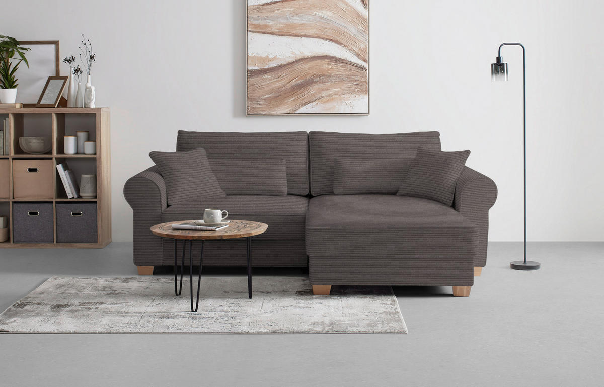 HÖRNSOFFA i mörkgrå  - mörkgrå, Modern, trämaterial/trä (255/185cm) - MID.YOU