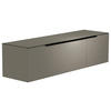 LOWBOARD  in 160/41/45 cm  - gris/noir, Design, métal/verre (160/41/45cm) - Moderano