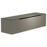 LOWBOARD  160/41/45 cm  Beimöbel erhältlich, hängend, Abdeckplatte aus Glas  - Schwarz/Grau, Design, Glas/Holzwerkstoff (160/41/45cm) - Moderano