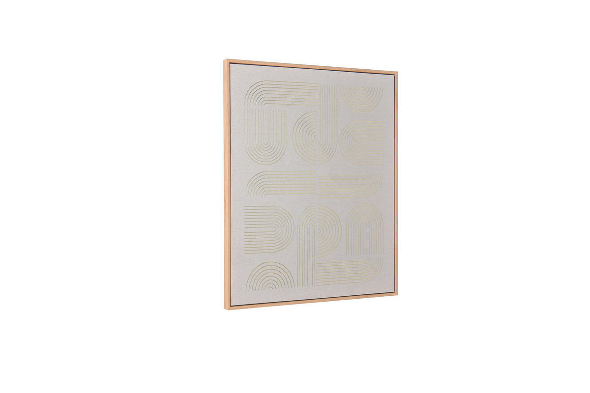 KUNSTDRUCK Abstraktes, Ornamente 40/50/2,3 cm  - Sandfarben/Naturfarben, Basics, Kunststoff/Textil (40/50/2,3cm)
