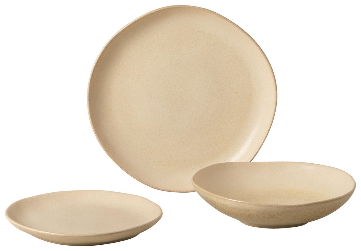 KOMBISERVICE Champagner LIVIA 3-teilig 1 Personen  - Champagner, Basics, Keramik - Costa Nova