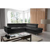ECKSOFA  in Lederlook Echtleder Schwarz  248/208 cm  - Chromfarben/Schwarz, Design, Leder/Textil (248/208cm) - Livetastic