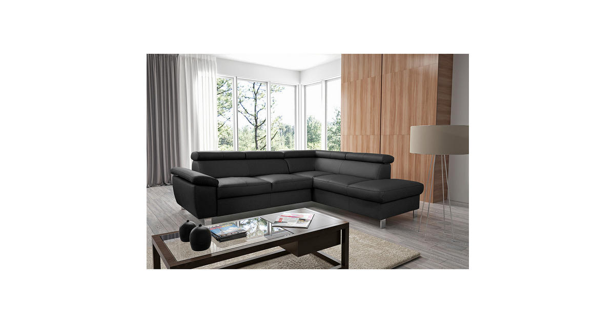 LIVETASTIC Ecksofa in Schwarz L-Form finden