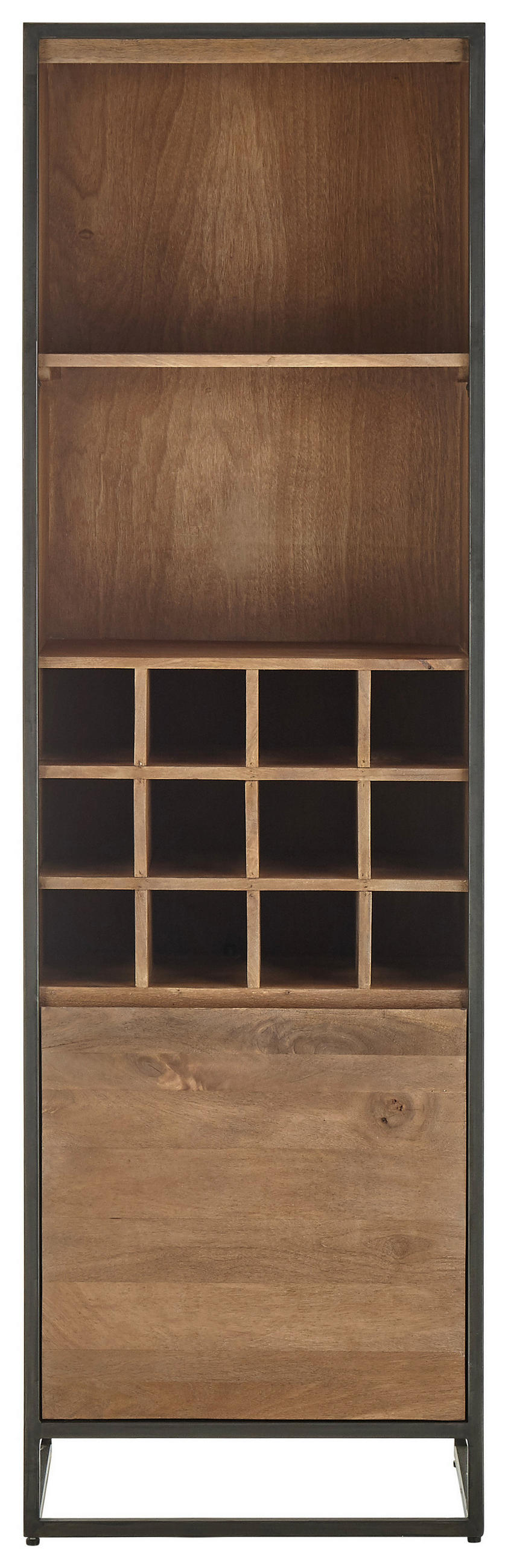 MID.YOU VYSOKÁ KOMODA, akácia, čierna, farba vlašského orecha, 57/187/40 cm