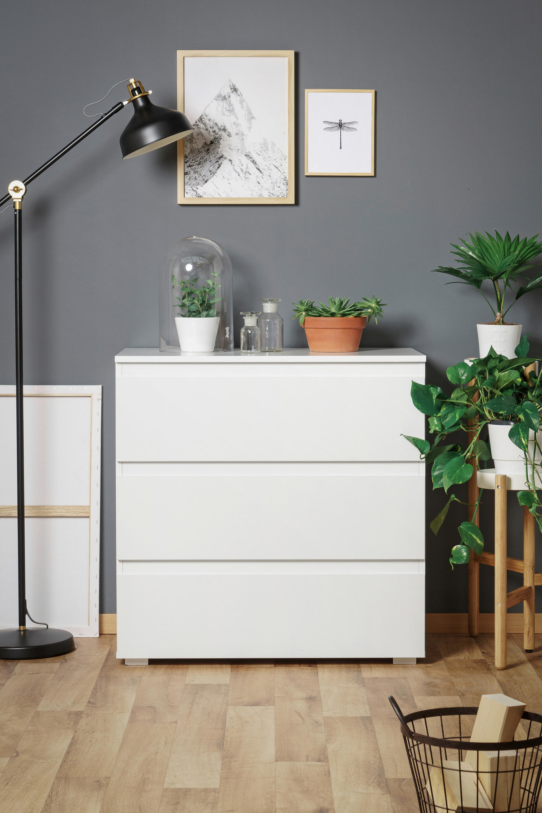 KOMMODE  in 80/80/45 cm  - Weiß, KONVENTIONELL, Holzwerkstoff (80/80/45cm) - Livetastic