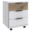 ROLLCONTAINER 52/40/38 cm  - Weiss/Eichefarben, Konventionell, Holzwerkstoff/Kunststoff (52/40/38cm) - Boxxx