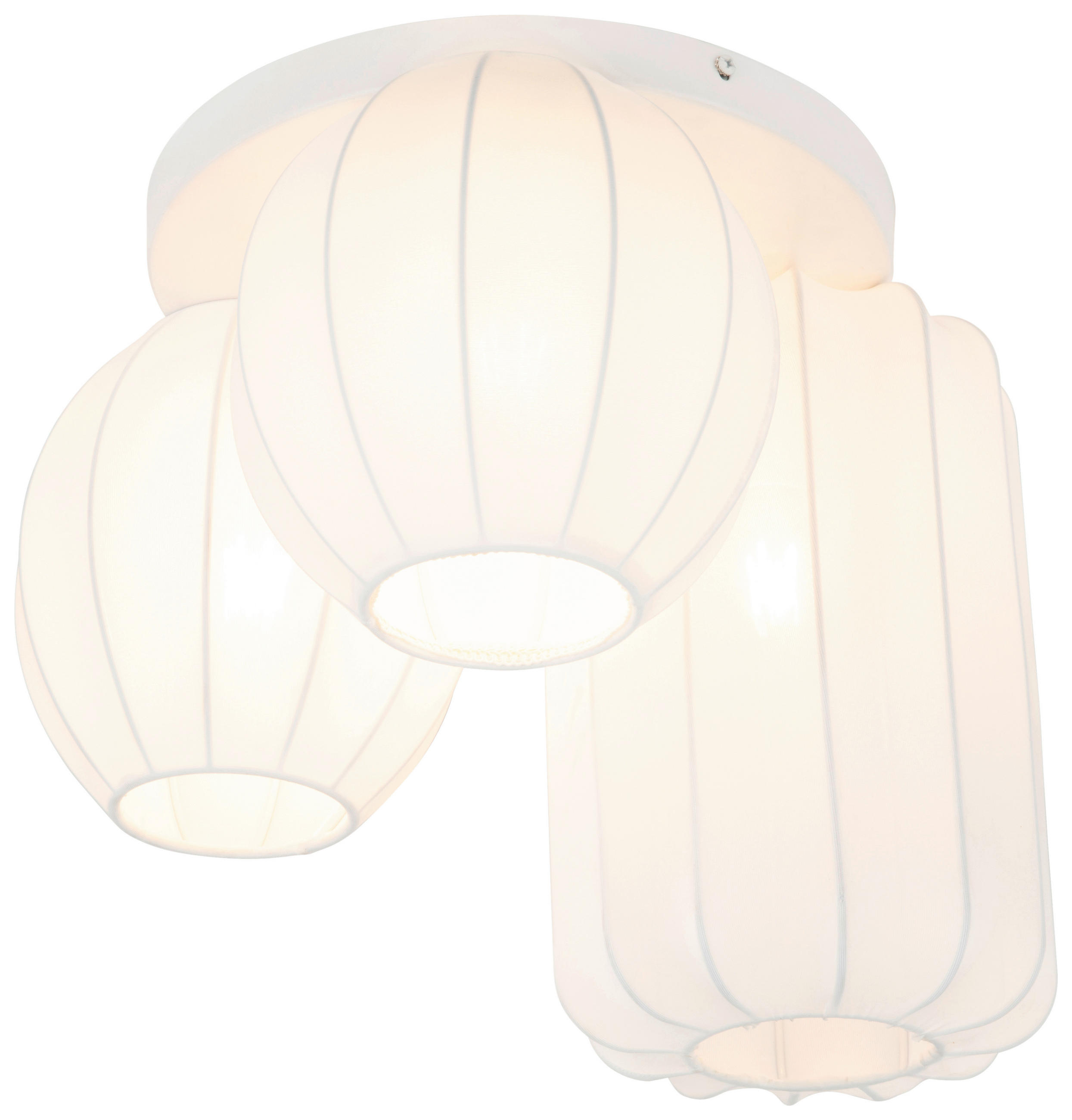 DECKENLEUCHTE  36,5/32,5 cm    - Weiß, Design, Textil/Metall (36,5/32,5cm) - Collet's Monde