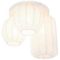 DECKENLEUCHTE  36,5/32,5 cm    - Weiß, Design, Textil/Metall (36,5/32,5cm) - Collet's Monde