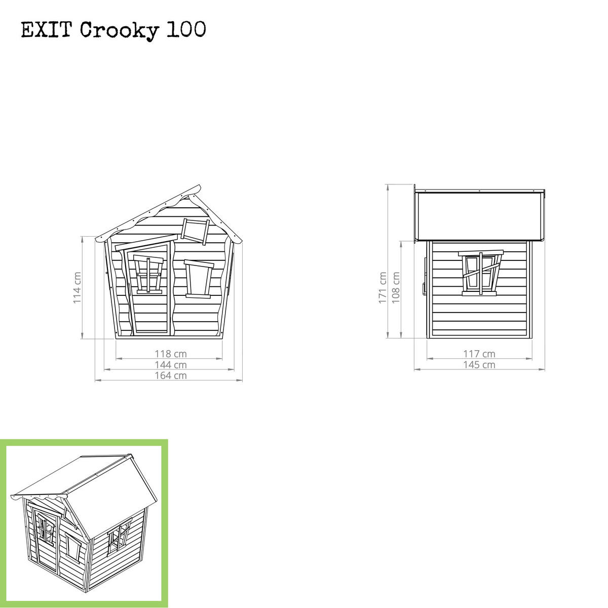 SPIELHAUS  - Braun, KONVENTIONELL, Holz - EXIT Toys