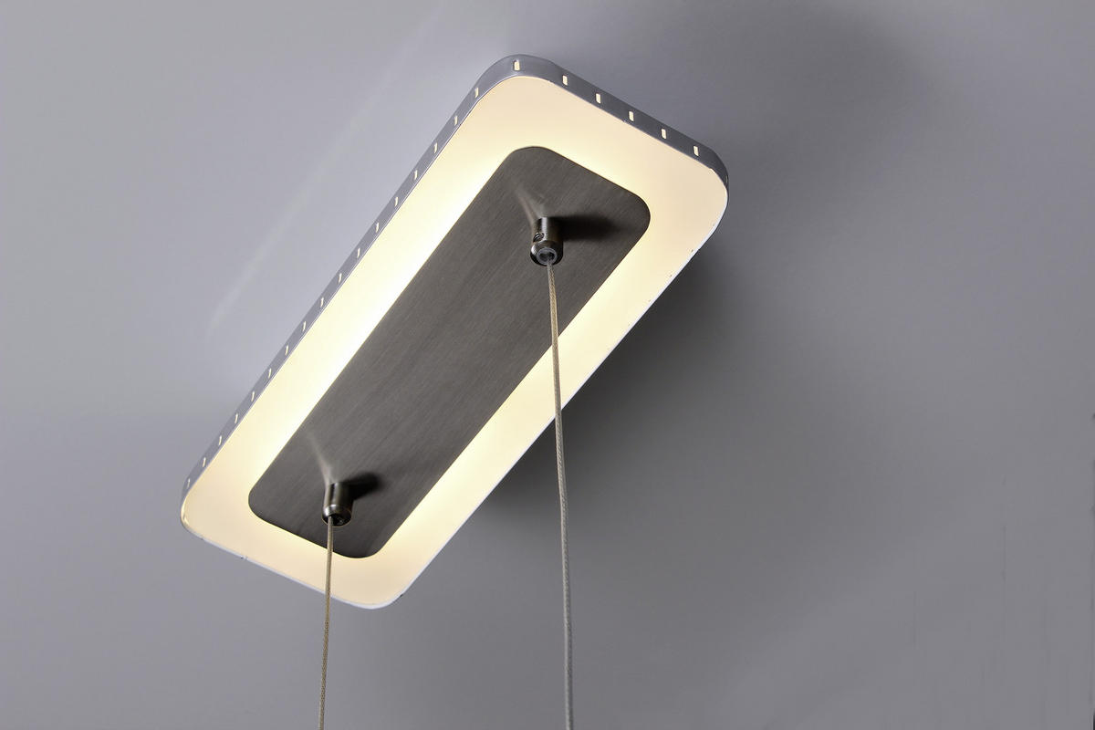 LED-HÄNGELEUCHTE 70/12/120 cm  - Edelstahlfarben, Design, Metall (70/12/120cm)