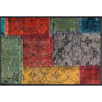 FUßMATTE 50/75 cm Vintage Patches  - Multicolor, Trend, Kunststoff/Textil (50/75cm) - wash+dry