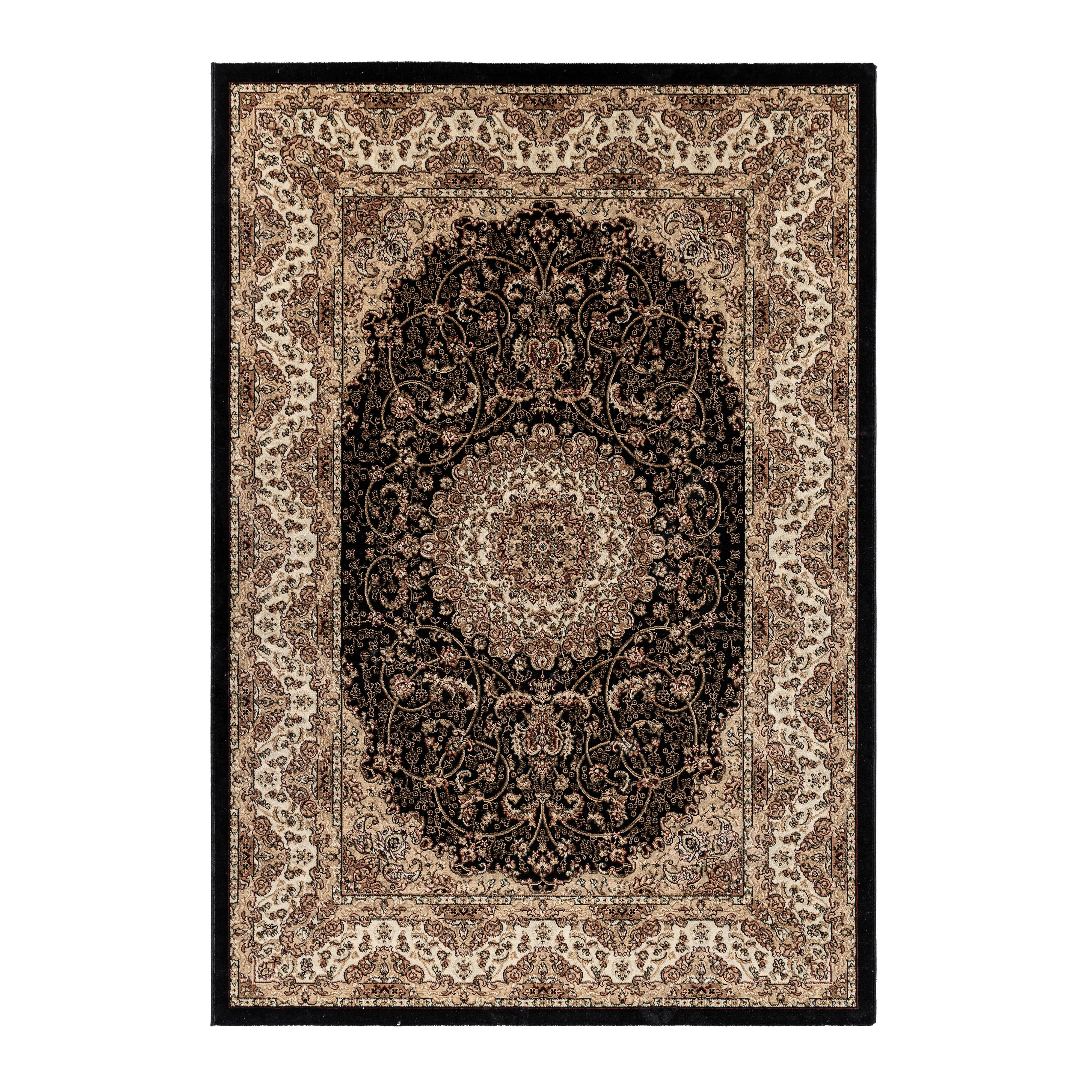 VÄVD MATTA 300/400 cm Kashmir  - svart, Klassisk, textil (300/400cm) - Novel
