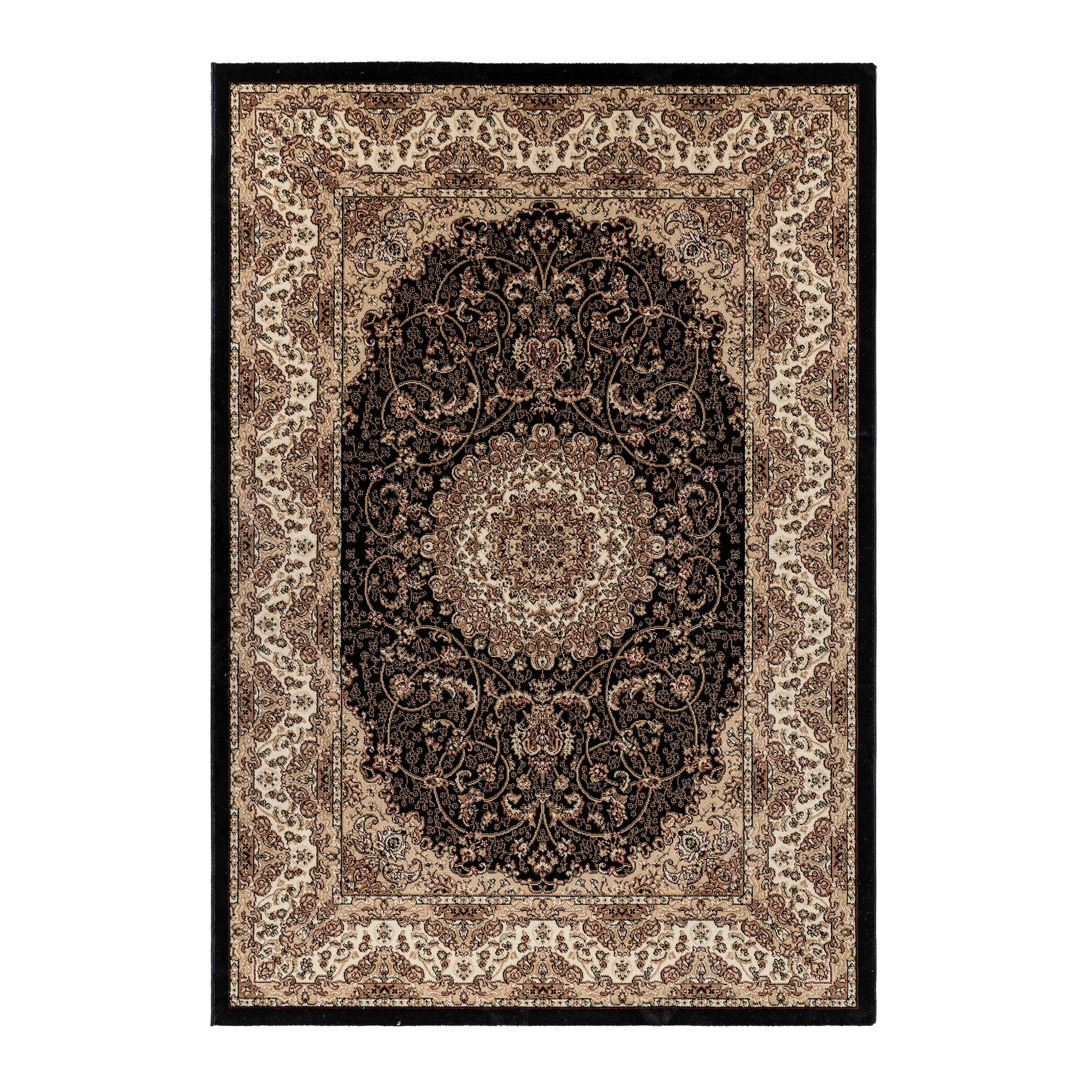 TKANA PREPROGA Kashmir 200/290 cm tkano črna - črna, Konvencionalno, tekstil (200/290cm) - Novel