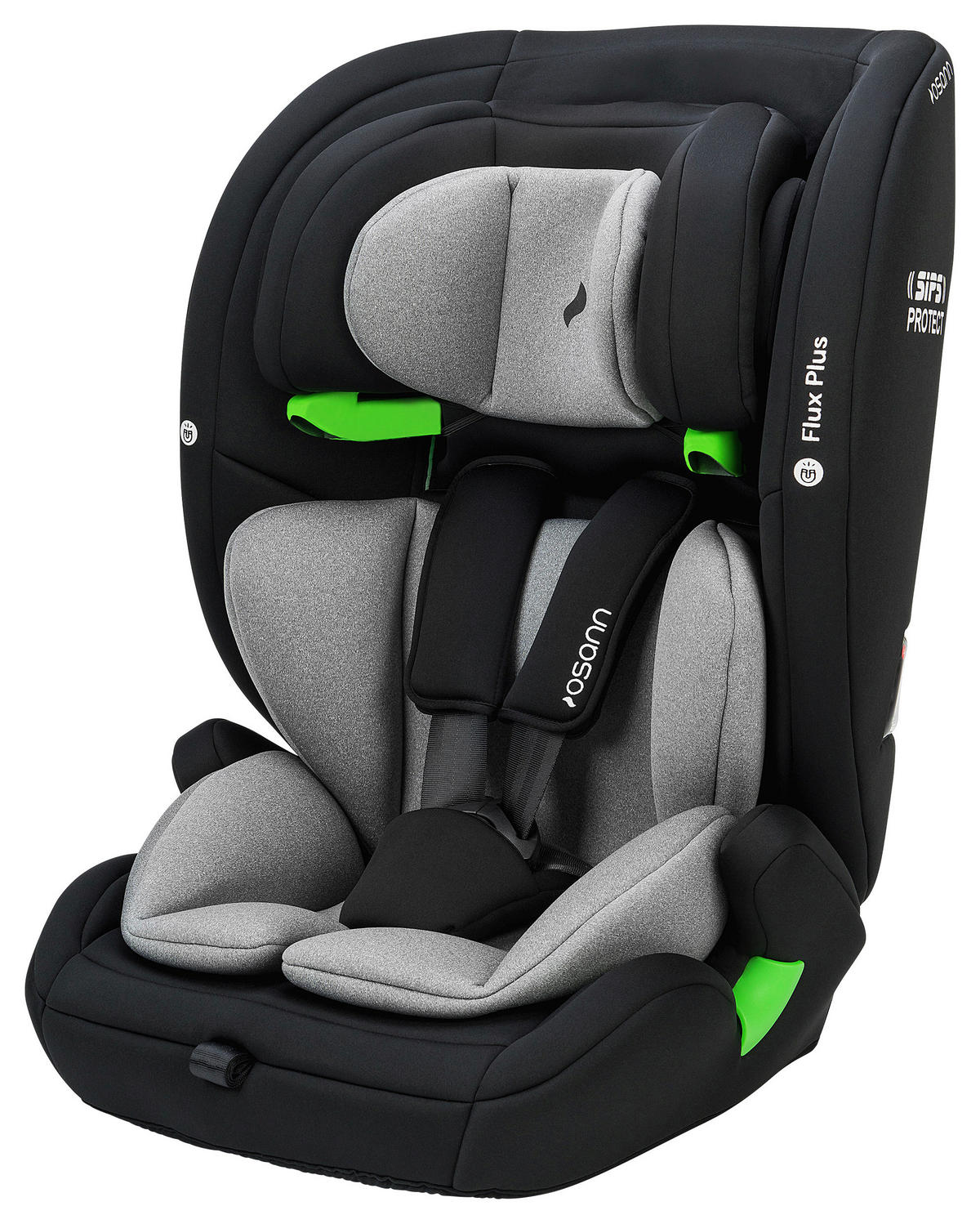 DETSKÁ AUTOSEDAČKA - čierna/sivá, Basics, textil/plast (44cm) - Osann