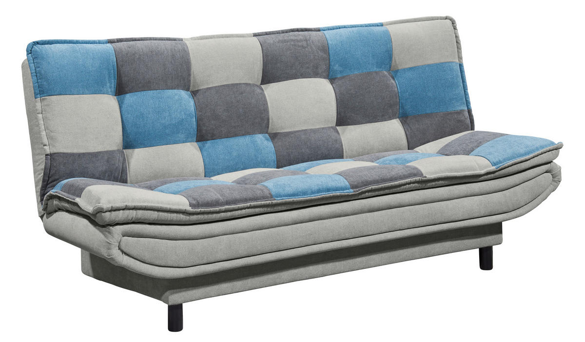 SOFA LEŽAJ plava, boja zemlje, tamnosiva  - tamnosiva/boja zemlje, Osnovno, tekstil/pločasti materijal (188/90/89cm) - MID.YOU