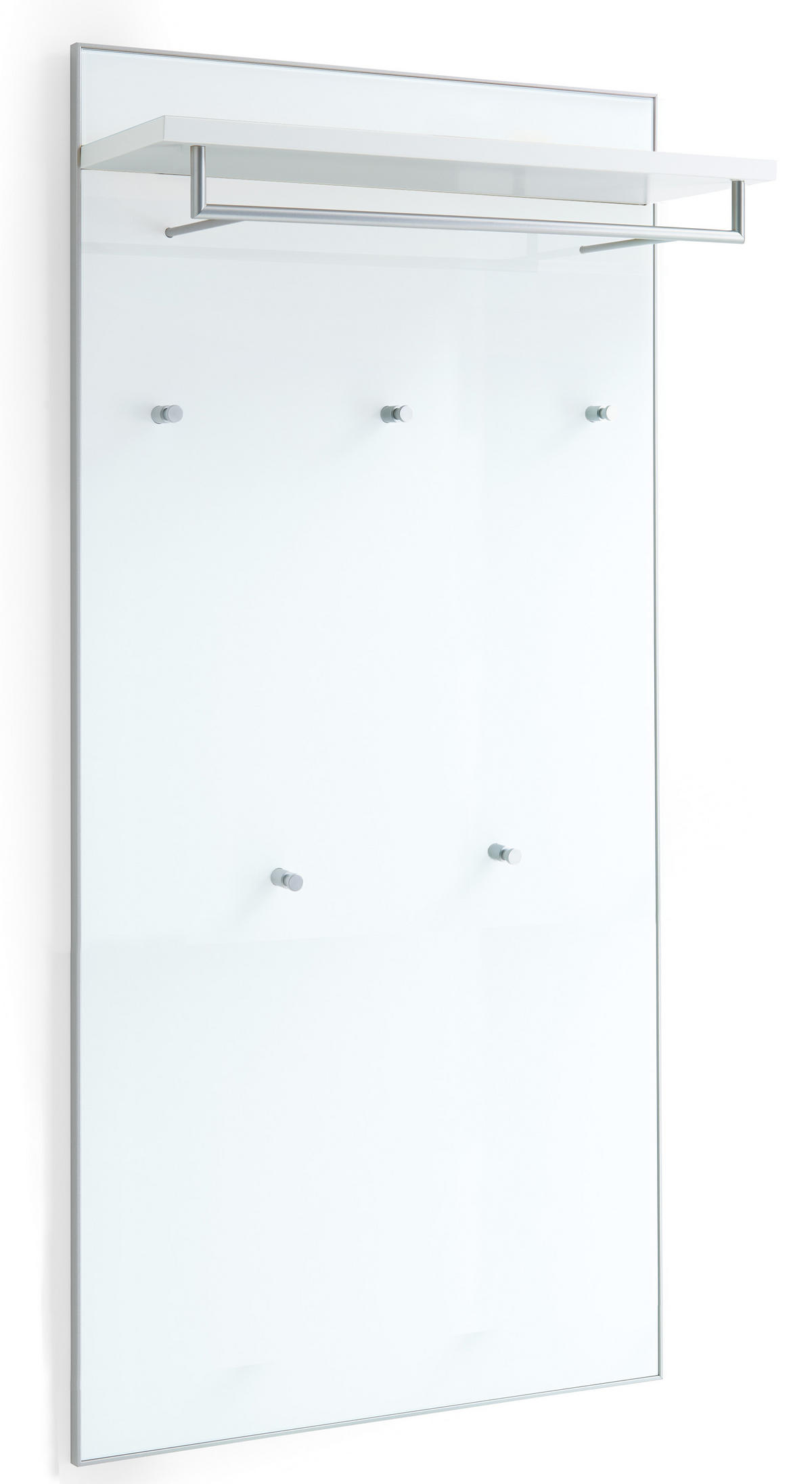 GARDEROBE 3-teilig  in 210/195/31 cm  - Weiss, Design, Glas/Holzwerkstoff (210/195/31cm)