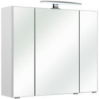 SPIEGELSCHRANK 80/70/20 cm  - Chromfarben/Weiß, KONVENTIONELL, Glas/Holzwerkstoff (80/70/20cm) - Xora