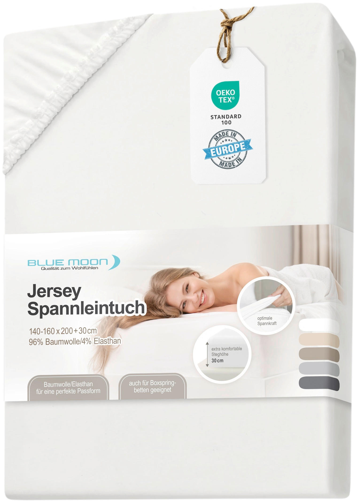 SPANNBETTTUCH  - Weiß, Basics, Textil (90-100/200cm)