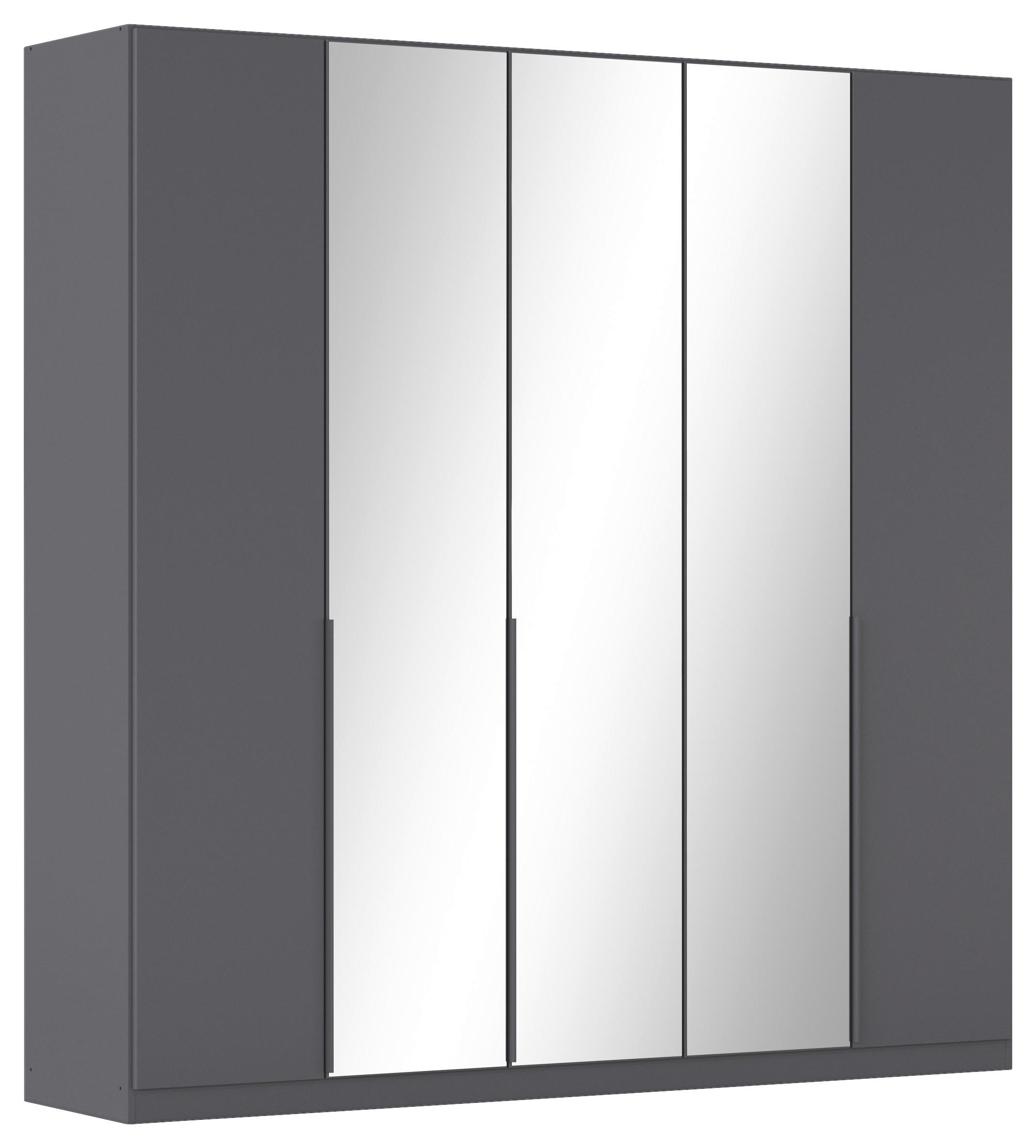 DREHTÜRENSCHRANK 226/229/54 cm,  in Grau, 5-türig  - Grau, MODERN, Holzwerkstoff/Metall (226/229/54cm) - Rauch Möbel