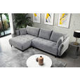 ECKSOFA Hellgrau Chenille  - Hellgrau/Schwarz, KONVENTIONELL, Holz/Textil (160/290cm) - Carryhome
