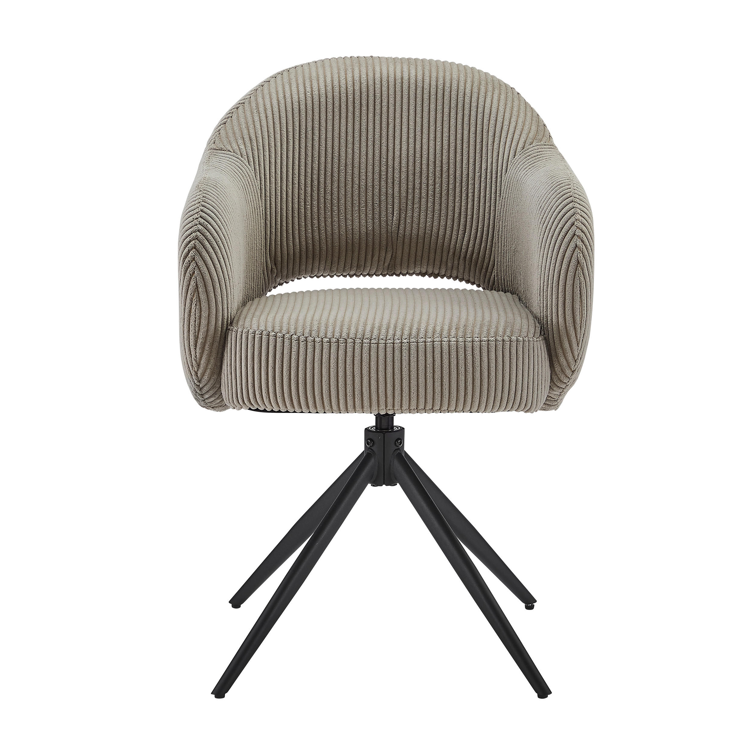 ARMLEHNSTUHL  in Cord  - Hellgrau/Schwarz, Design, Textil/Metall (58/84/60cm) - Livetastic