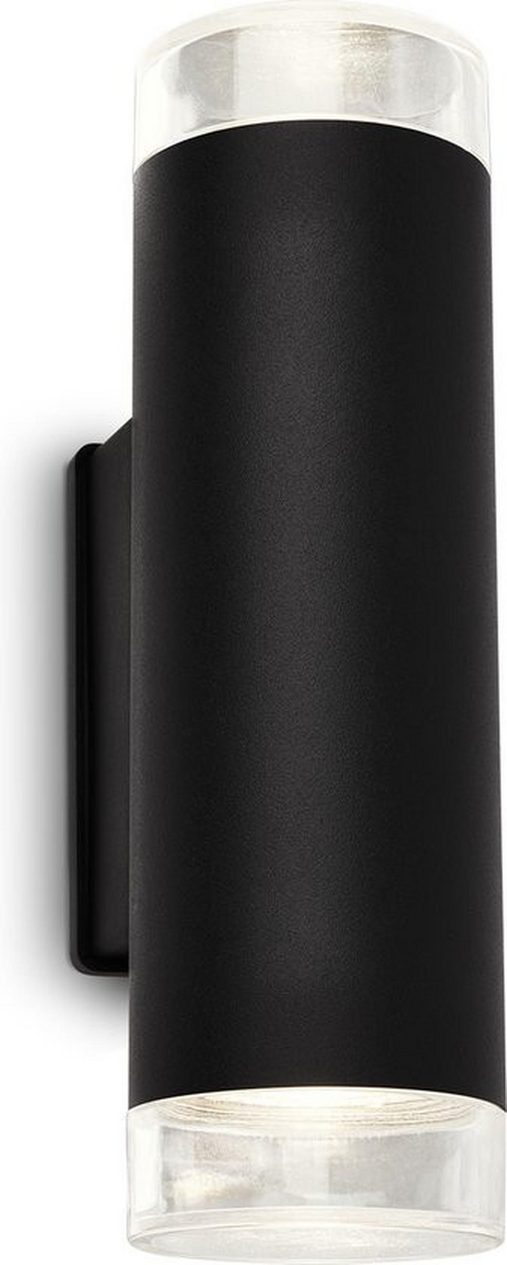 ZIDNA SVJETILJKA VANJSKA  - prozirno/crna, Basics, metal/plastika (19,5/6/9cm)