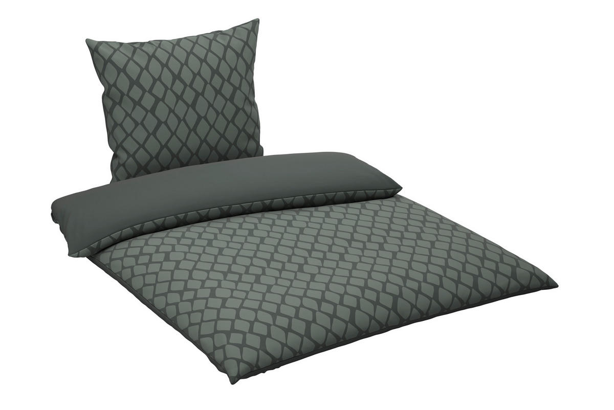 WENDEBETTWÄSCHE SNAKO Satin 135/200 cm  - Grün, Design, Textil (135/200cm) - Dieter Knoll