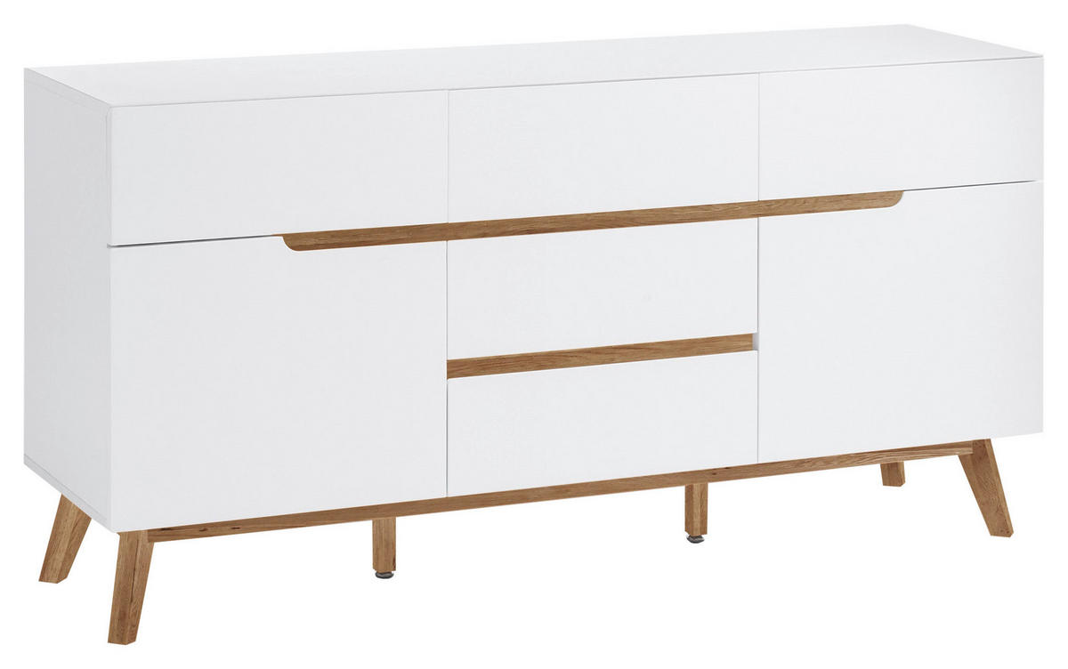 SIDEBOARD 145/76/40 cm  - Eichefarben/Weiß, Design, Holz/Holzwerkstoff (145/76/40cm)