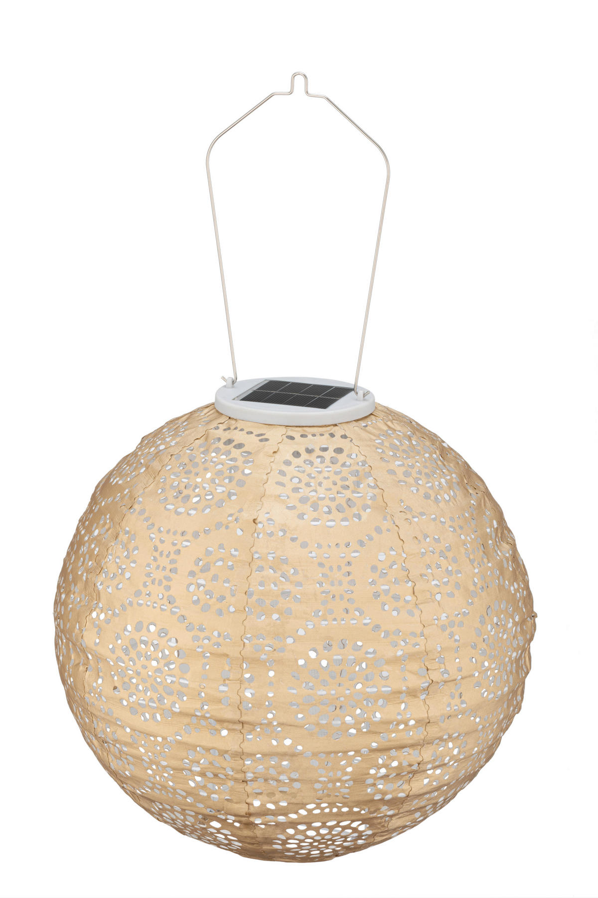 SOLÁRNE SVIETIDLO, 25 cm - zlatá/prírodná farba, Basics, kov/plast (25cm) - Ambia Garden