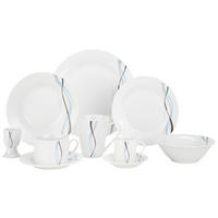 KOMPLETT SERVIS 62 delar  - vit/blå, Klassisk, keramik - Boxxx