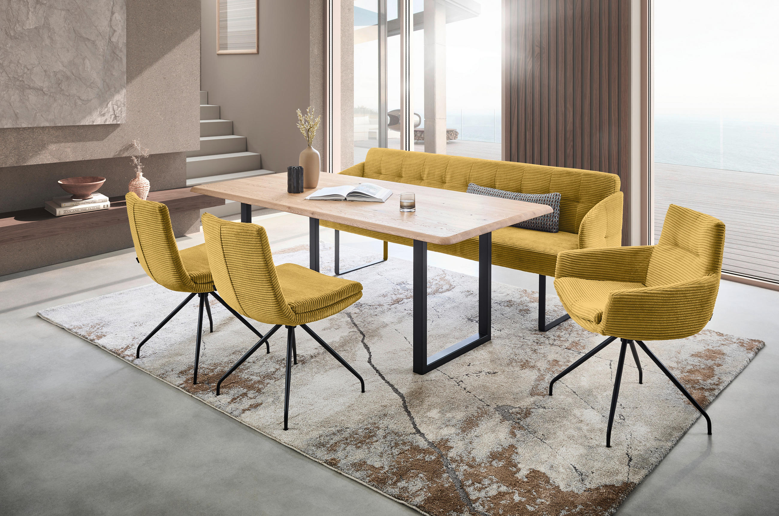 STUHL - Gelb/Schwarz, Design, Textil/Metall (50/85/64cm) - Musterring