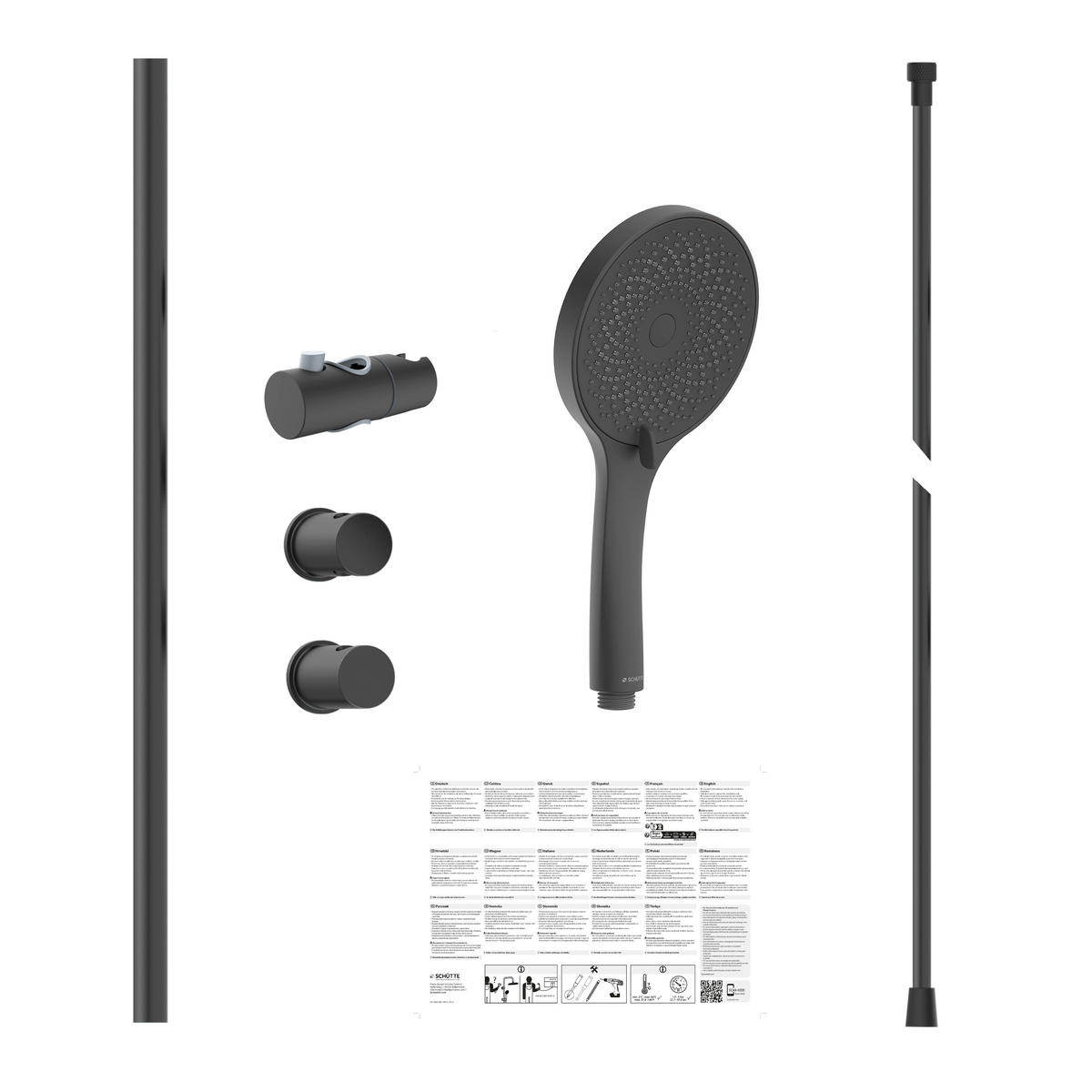 Brauseset Raven  - fekete, Modern, fém (3/70/13cm) - Mömax