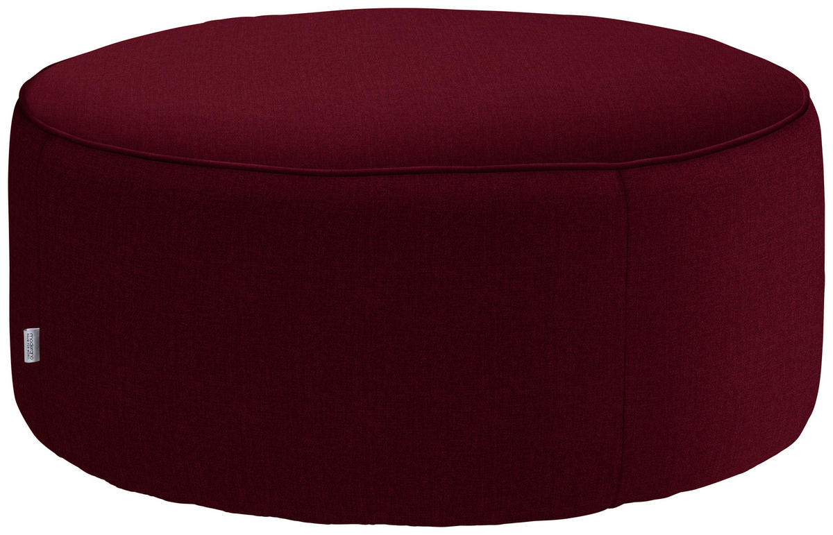 HOCKER in Textil Bordeaux  - Bordeaux, Design, Textil (80/33/80cm) - Belluti