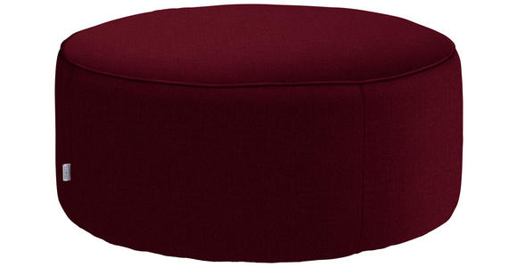 HOCKER in Textil Bordeaux  - Bordeaux, Design, Textil (80/33/80cm) - Belluti