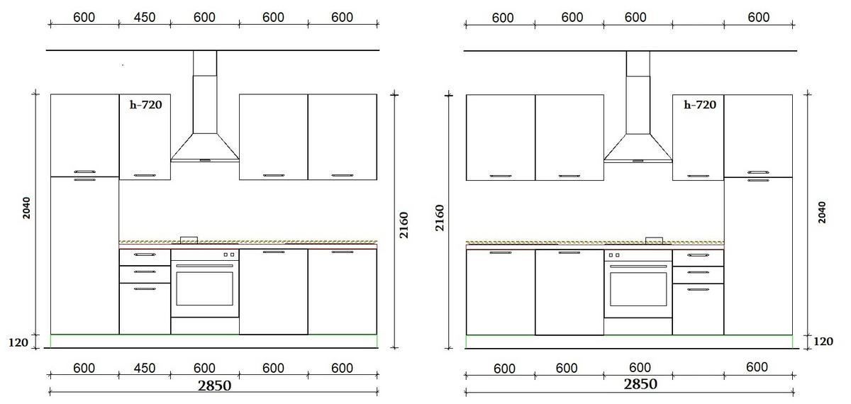 KUHINJSKI BLOK  bela  - boja aluminijuma/bela, Osnovno, pločasti materijal/plastika (285cm) - Xora