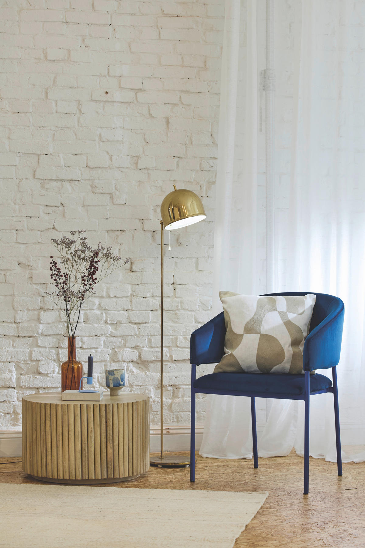 ARMLEHNSTUHL  in Stahl Samt  - Blau/Dunkelblau, Basics, Textil/Metall (58/81,5/58cm) - Tom Tailor