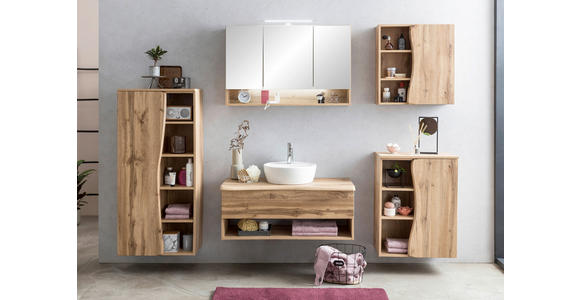 UNTERSCHRANK 60/79/35 cm   - Eiche Wotan/Silberfarben, Natur, Holzwerkstoff/Kunststoff (60/79/35cm) - Xora